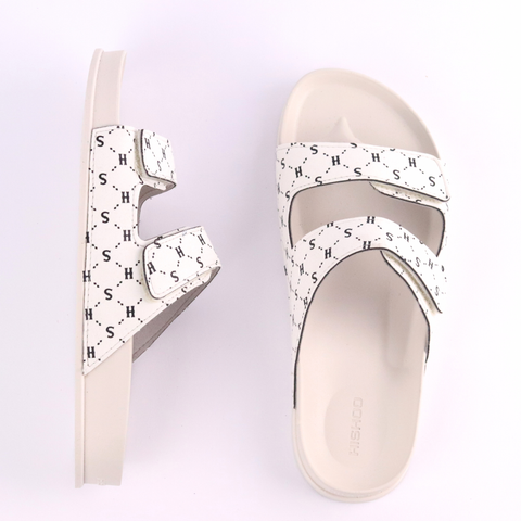 Giày Đi Học quai ngang xé dán Monogram HISHOO D128