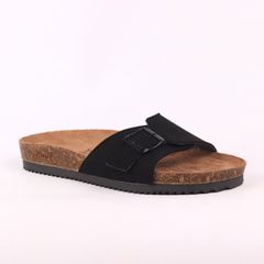 Dép đế trấu birken bé trai bé gái 1 khoá da lộn premium HISHOO H113