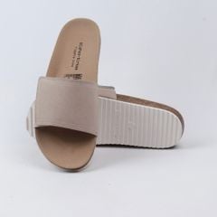 Dép đế trấu birken quai ngang Xé Dán da lộn HISHOO R103