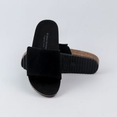Dép đế trấu birken quai ngang Xé Dán da lộn HISHOO R103