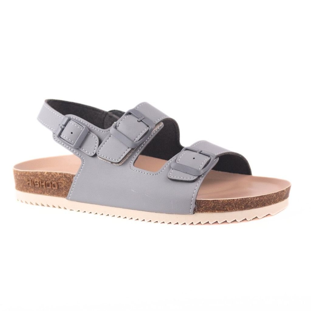 Dép đế trấu sandal birken bé trai bé gái quai ngang 2 khoá premium HISHOO B102