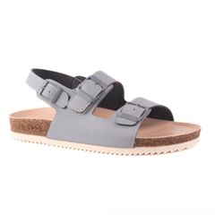 Dép đế trấu sandal birken bé trai bé gái quai ngang 2 khoá premium HISHOO B102