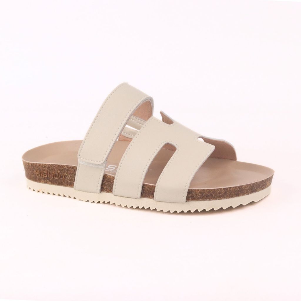 Dép đế trấu birken bé trai bé gái Chữ H Sandal quai ngang bản premium HISHOO B104