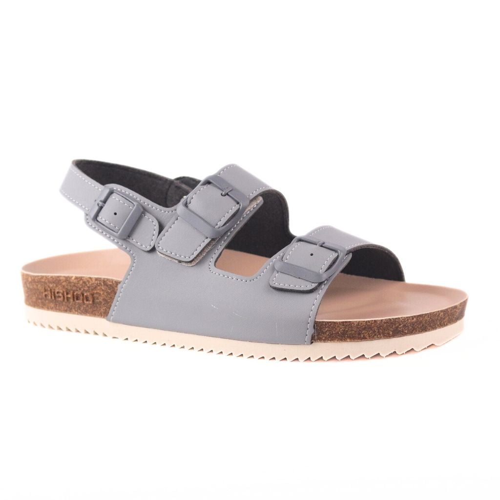 Dép đế trấu sandal birken quai ngang 2 khoá premium HISHOO B102