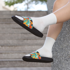 Dép quai ngang da bò In Hình Kẹo Hay Bị Ghẹo HISHOO U113