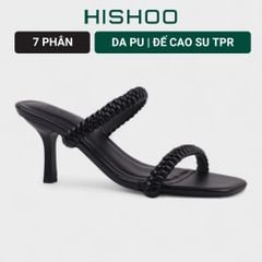 Giày Cao Gót 7cm Quai Ngang Gót Nhọn Hishoo S003