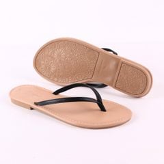 Dép Lê Nữ Xỏ Ngón Đế Bệt Quai Hoạ Tiết Thổ Cẩm HISHOO S070
