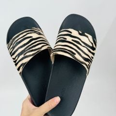 Dép quai ngang da bò Ngựa vằn Cowhide HISHOO U555