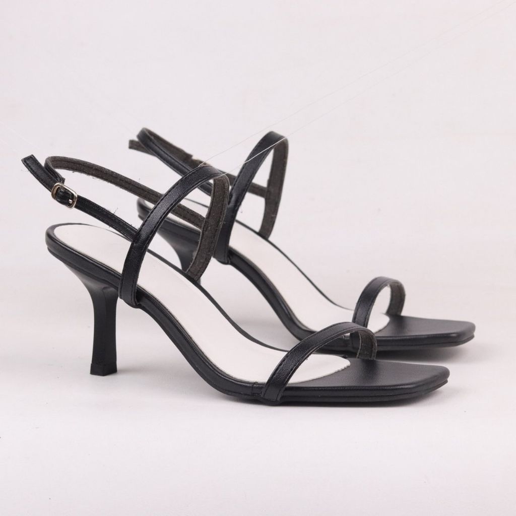 Giày Sandals Nữ Cao gót 7cm Quai Ngang Hishoo S170