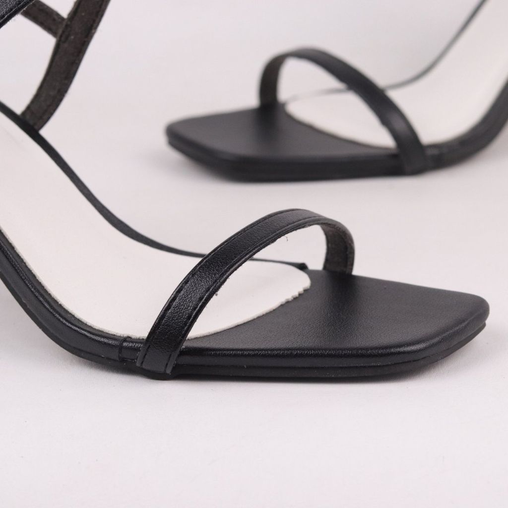 Giày Sandals Nữ Cao gót 7cm Quai Ngang Hishoo S170