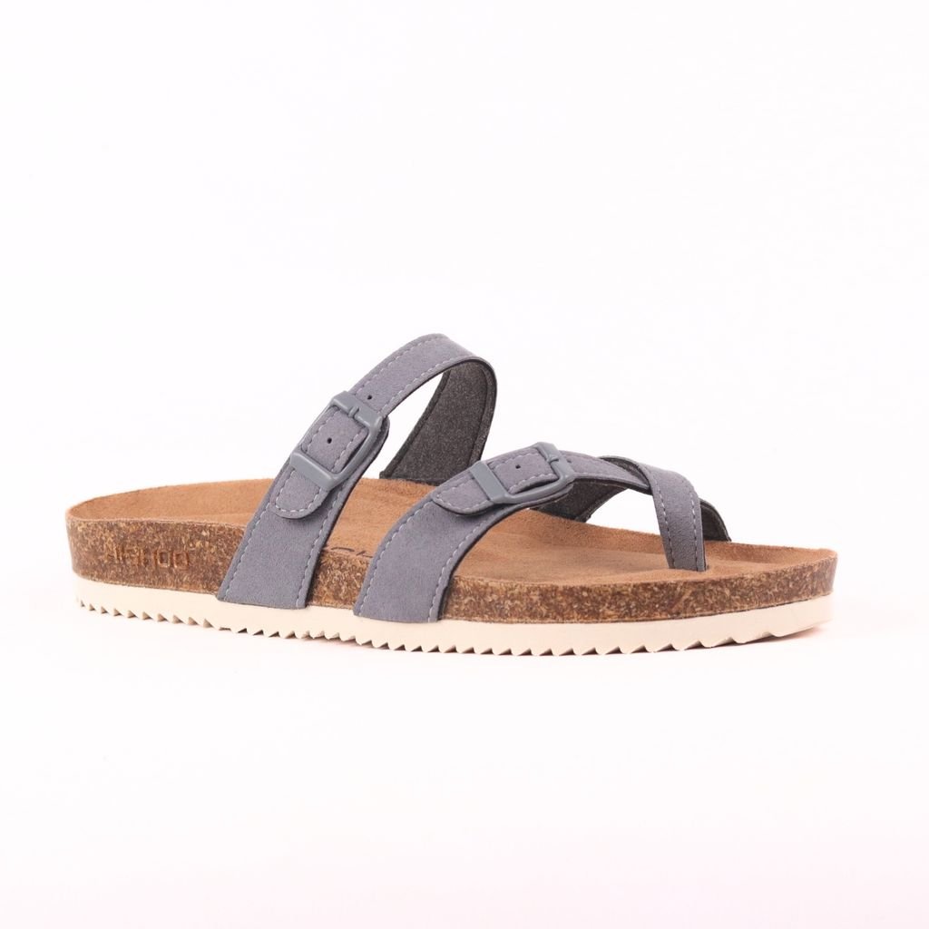 Dép đế trấu birken bé trai bé gái quai ngang xỏ ngón da lộn premium HISHOO H098
