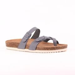 Dép đế trấu birken bé trai bé gái quai ngang xỏ ngón da lộn premium HISHOO H098