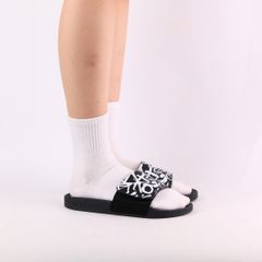 Dép quai ngang da bò Xé dán Grafiti HISHOO U115