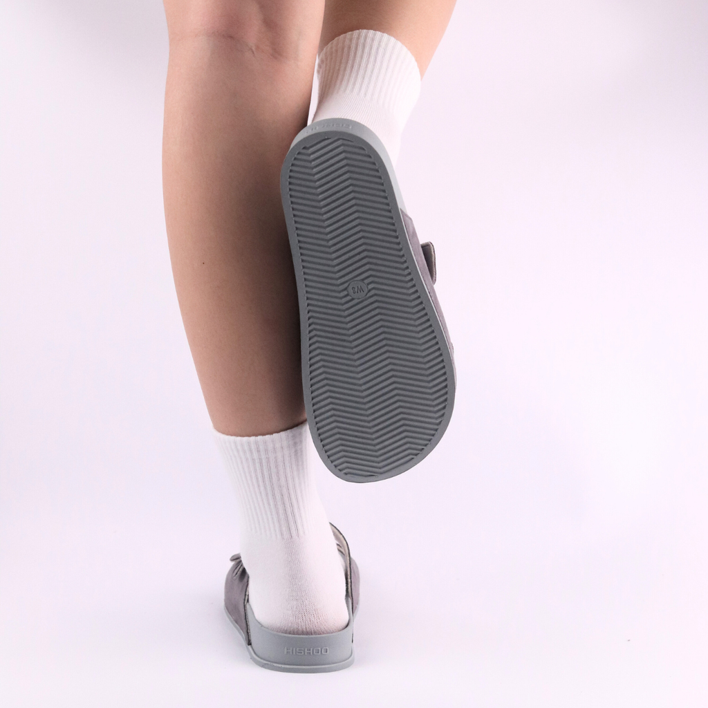 Dép quai ngang Da Nubuck 2 Khoá HISHOO D111