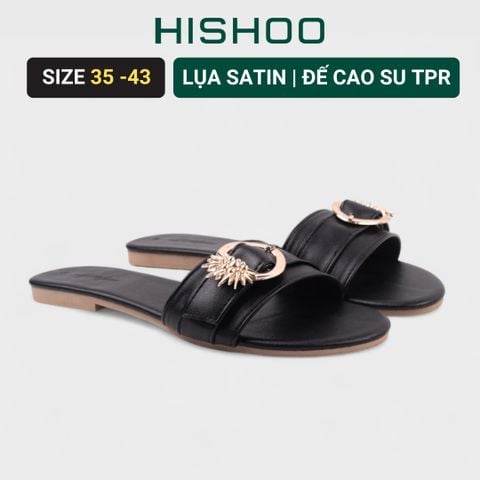 Dép Lê Nữ Đế Bệt Quai Ngang Khoá có Bigsize HISHOO S085