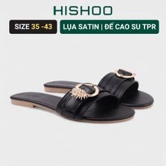 Dép Lê Nữ Đế Bệt Quai Ngang Khoá có Bigsize HISHOO S085