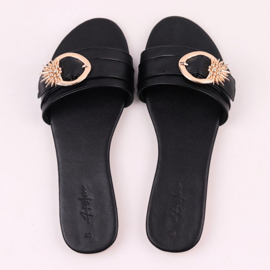 Dép Lê Nữ Đế Bệt Quai Ngang Khoá có Bigsize HISHOO S085