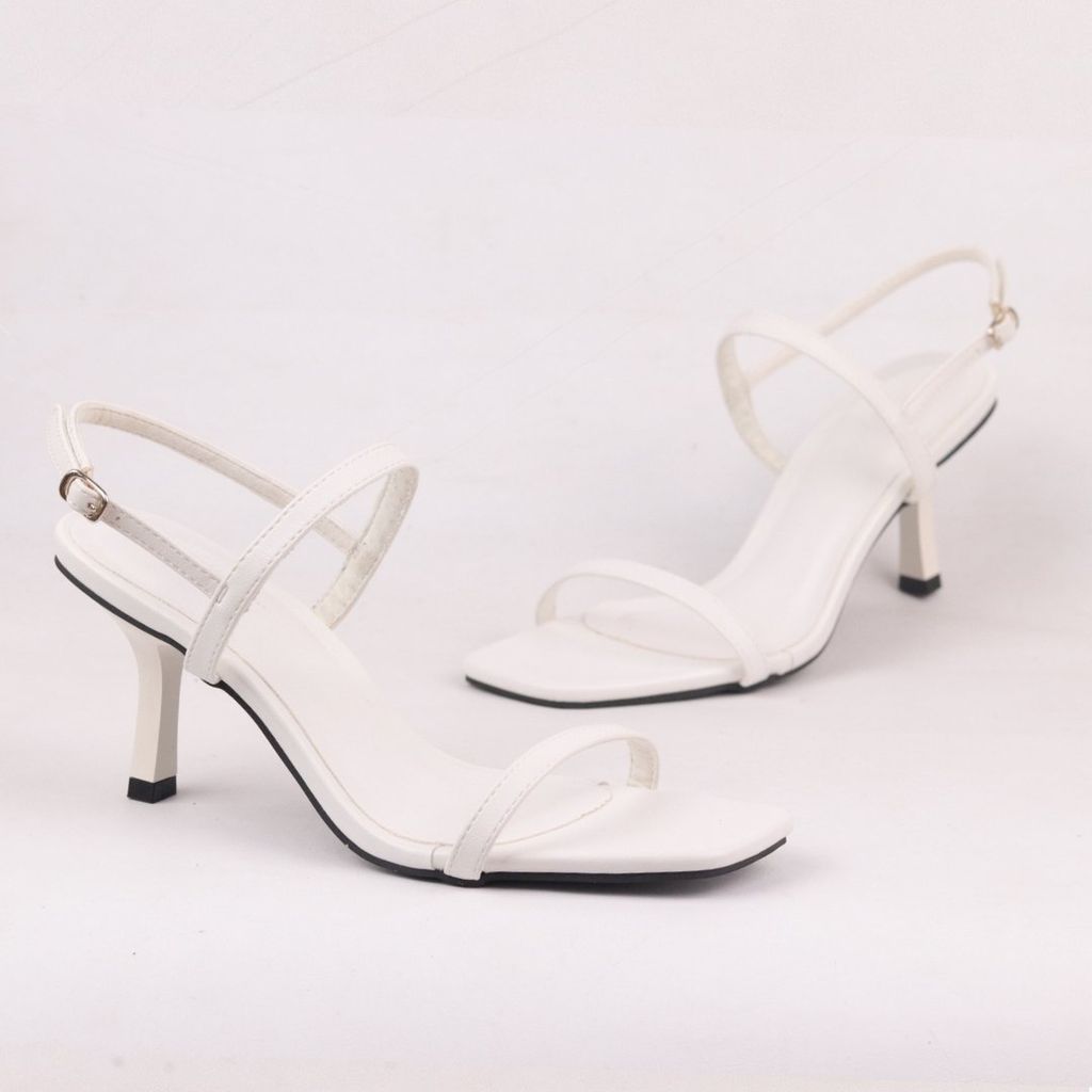 Giày Sandals Nữ Cao gót 7cm Quai Ngang Hishoo S170