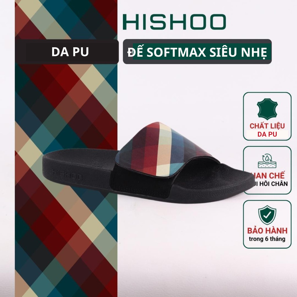 Dép quai ngang da bò Xé dán Caro ZigZag HISHOO U115