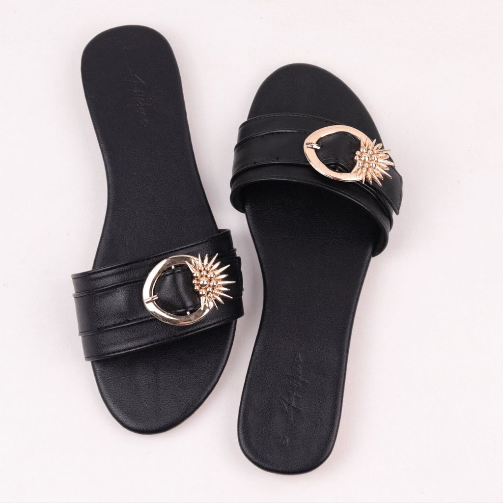 Dép Lê Nữ Đế Bệt Quai Ngang Khoá có Bigsize HISHOO S085
