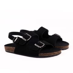 Dép đế trấu Sandal birken 2 khoá da lộn HISHOO R102