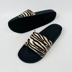 Dép quai ngang da bò Ngựa vằn Cowhide HISHOO U555