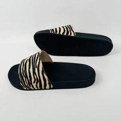 Dép quai ngang da bò Ngựa vằn Cowhide HISHOO U555