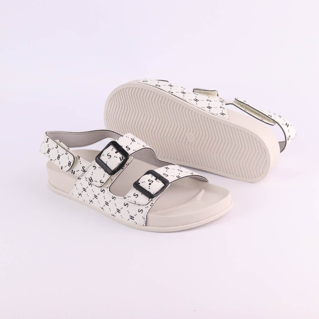 Giày Đi Học Sandal 2 khoá Monogram HISHOO D132