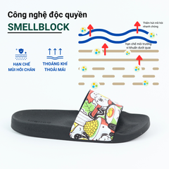 Dép quai ngang da bò lộn Xứ Sở Cơm Cuộn HISHOO U112