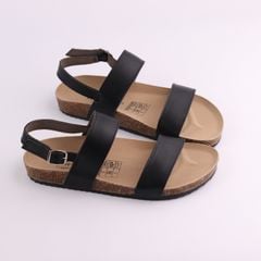 Dép đế trấu Sandal birken quai ngang da bò HISHOO M050