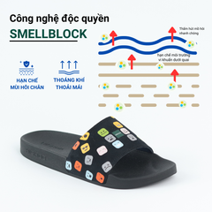 Dép quai ngang da bò lộn Icon Cảm Xúc Emoji HISHOO U112