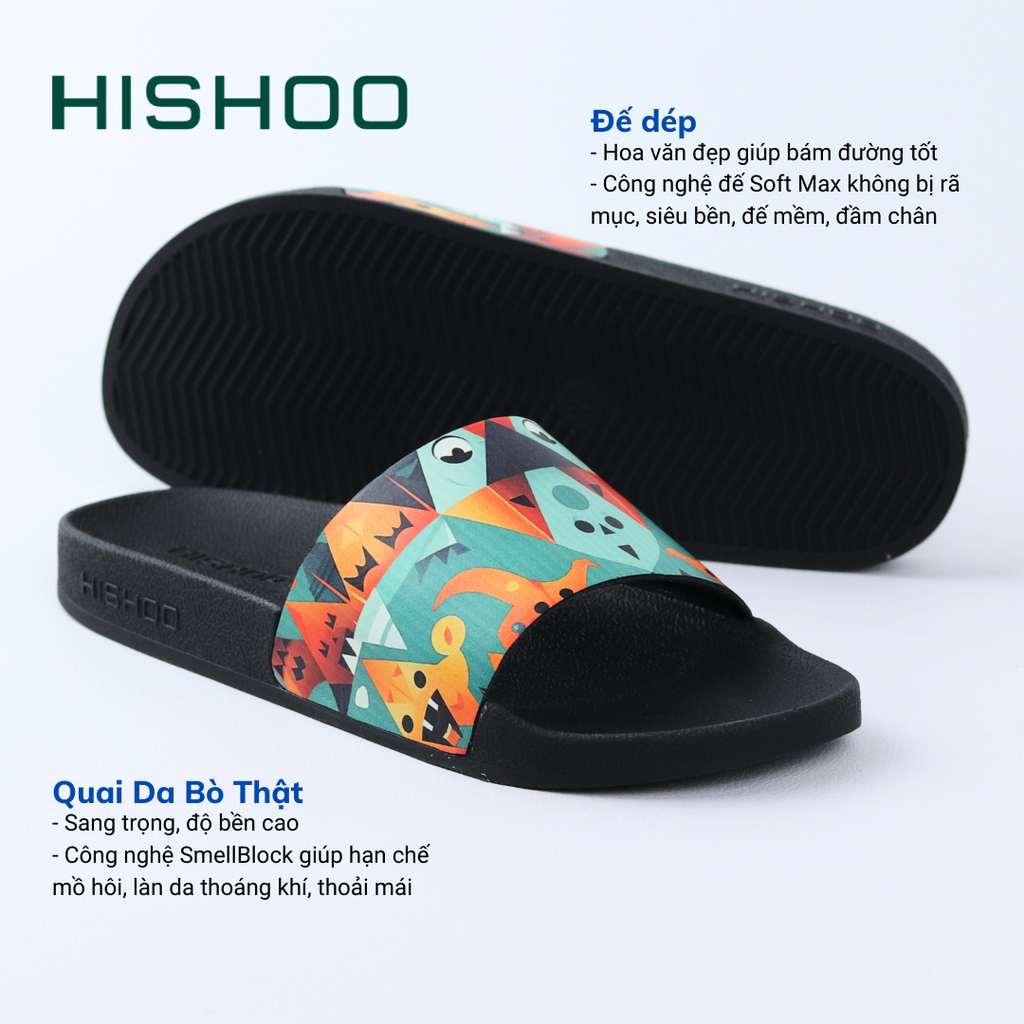 Dép quai ngang da bò In Hình Kẹo Hay Bị Ghẹo HISHOO U113