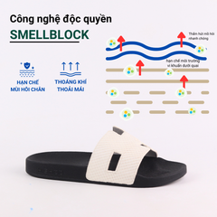 Dép quai ngang Da Vẩy Rồng CHỮ H HISHOO U114