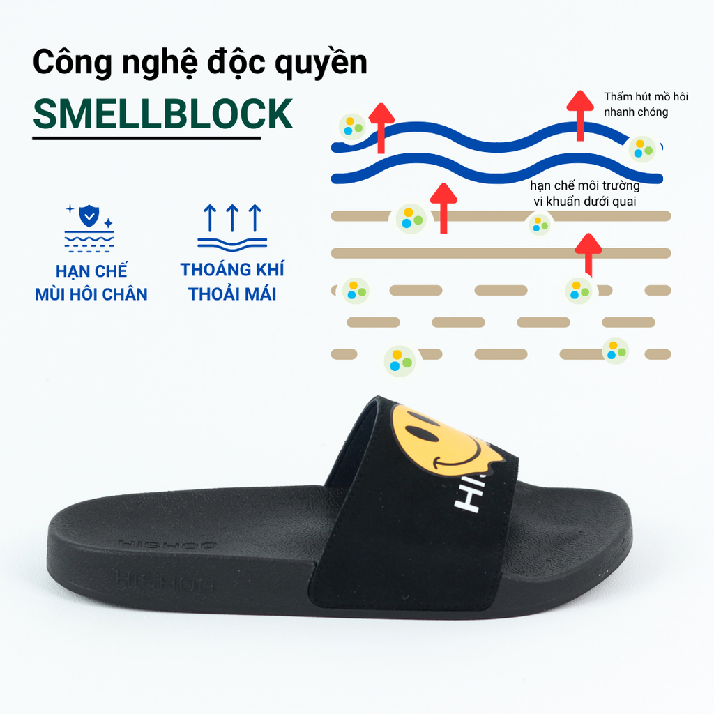 Dép quai ngang da bò lộn Smiley HISHOO U112