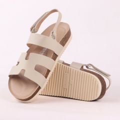 Dép đế trấu birken bé trai bé gái  sandal chữ H premium HISHOO B115