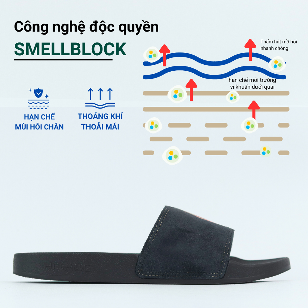 Dép quai ngang da bò Cục Đất Yêu Cậu HISHOO U113