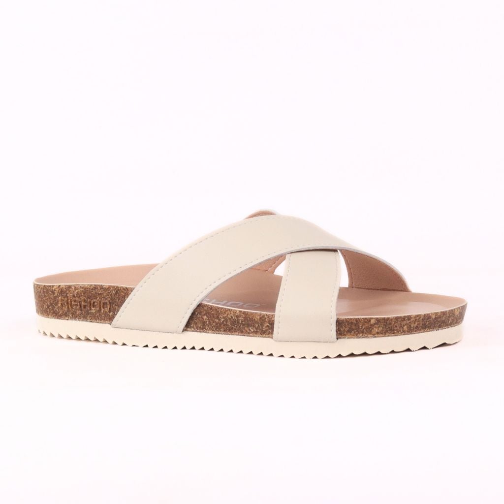 Dép đế trấu birken quai ngang chéo premium HISHOO B096