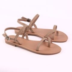 Giày Sandal Nữ Xỏ Ngón Quai Hậu Dây Mảnh Hishoo S059