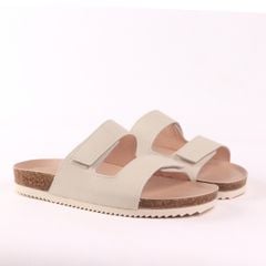 Dép đế trấu birken bé trai bé gái quai ngang xé dán premium HISHOO B105