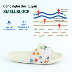 Dép quai ngang da bò lộn Icon Cảm Xúc Emoji HISHOO U112