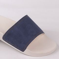 Dép quai ngang Nubuck Xanh navy HISHOO U111