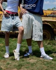 Dép đế trấu sandal birken quai ngang 2 khoá premium HISHOO B102