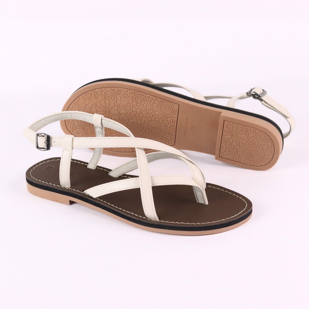 Giày Sandal Nữ Quai Ngang Có Bigsize Hishoo S023