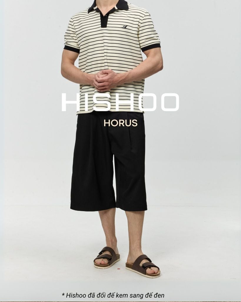Dép đế trấu birken quai ngang xé dán premium HISHOO B105