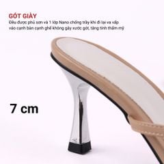 Giày Cao Gót Cao 7cm Quai Mảnh Hishoo S016