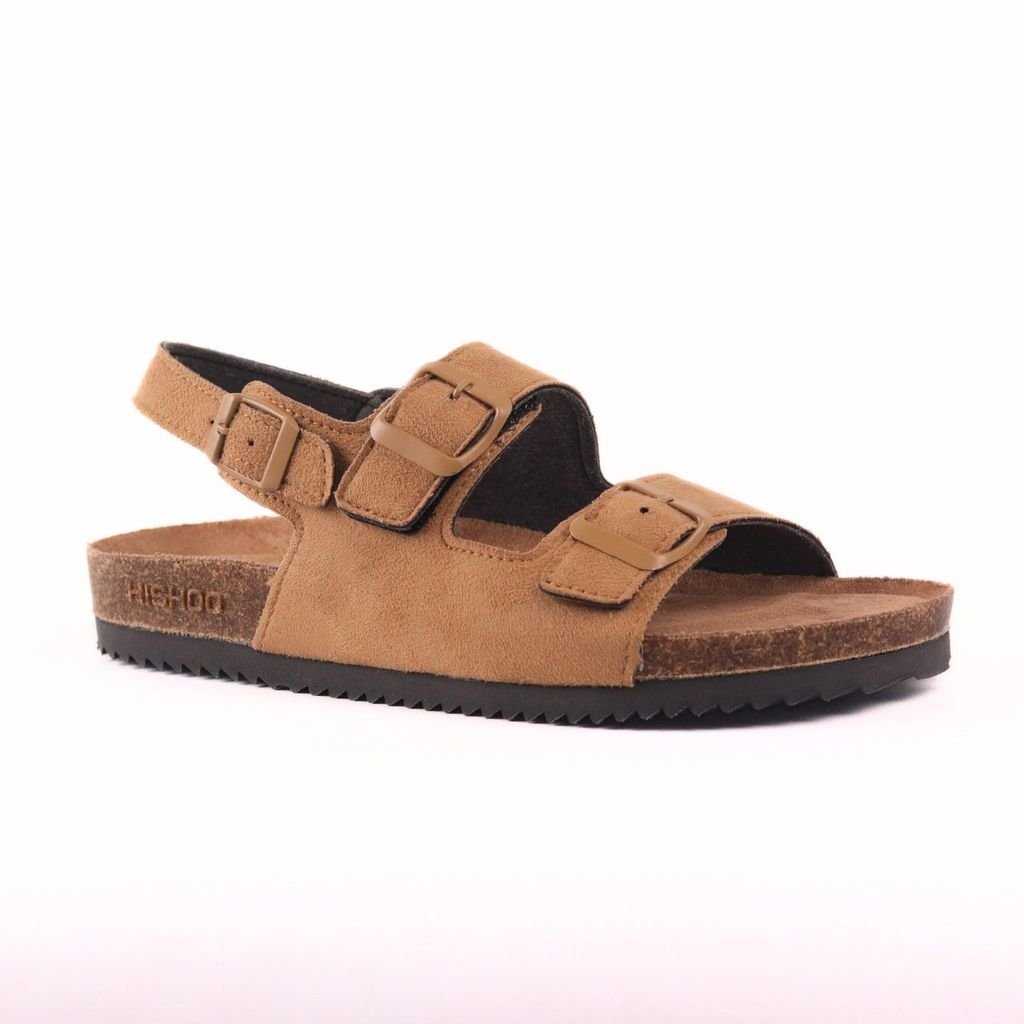 Dép đế trấu sandal birken quai ngang 2 khoá premium HISHOO H102