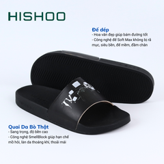 Dép quai ngang da bò In Hình Big TV Man HISHOO U113