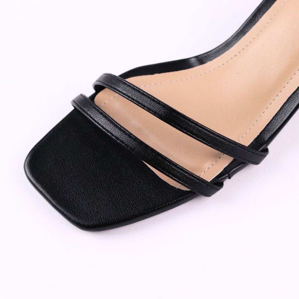 Giày Sandal Cao Gót 5cm Quai Ngang 2 Dây Mảnh Hishoo S043