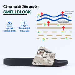 Dép quai ngang Da Rắn HISHOO U114