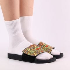 Dép quai ngang da bò Xé dán Mặt Nạ Bộ Lạc HISHOO U115